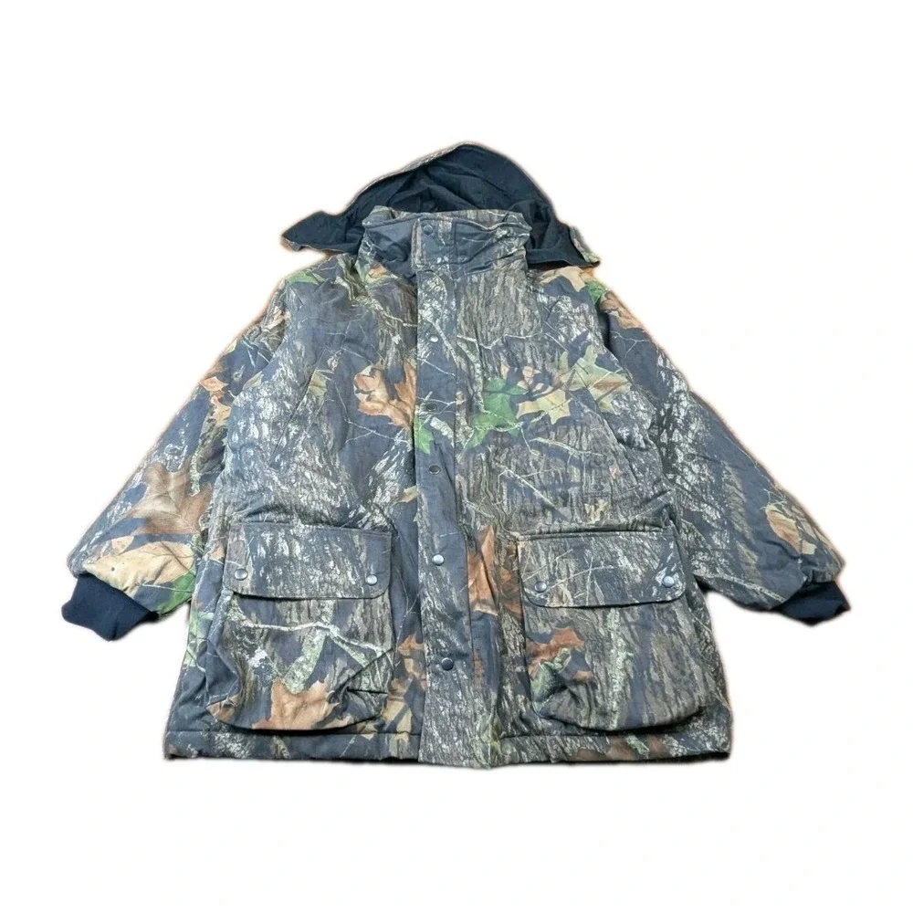 (Lot Of 2) Vintage‎ HFC Equipment & Walls Jacket & Vest Camo Hooded Reversible